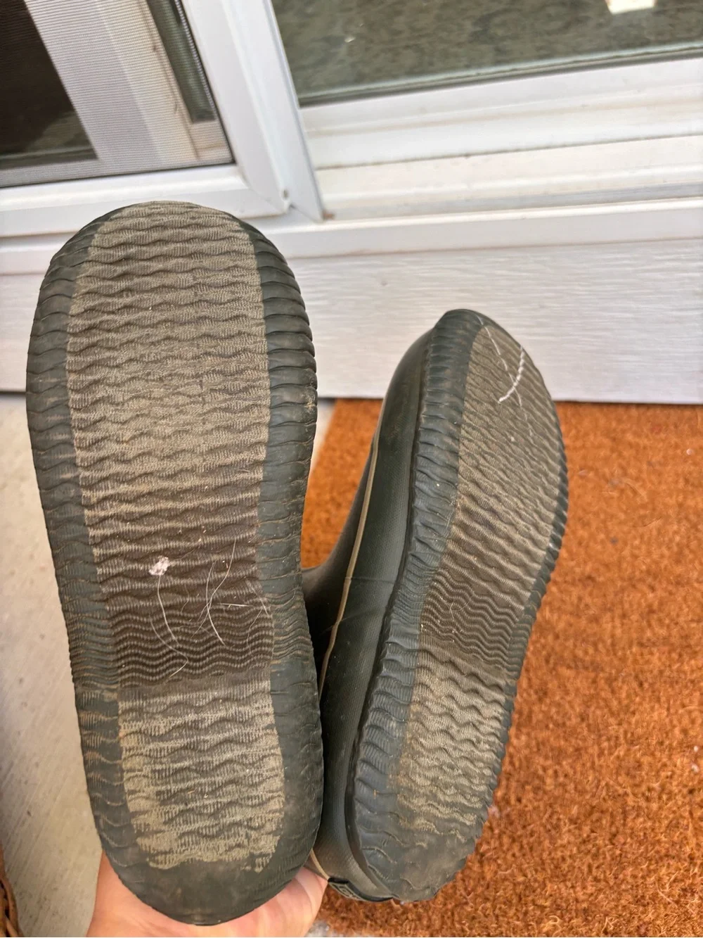 Lands' End Green Camouflage Slip On Rubber Rainboots